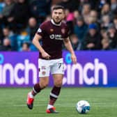 Robert Snodgrass in action for Hearts back in 2023