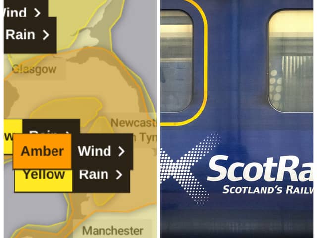 Storm Isha will mean disruption to train services from Sunday evening.