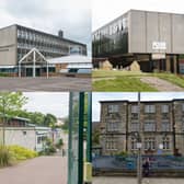 Four of the Edinburgh schools affected by RAAC issues. Clockwise from top left: Currie High School, Trinity Primary School, Lorne Primary and Pentland Primary.