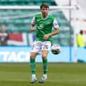 Riley Harbottle in action for Hibs during a pre-season game against FC Groningen