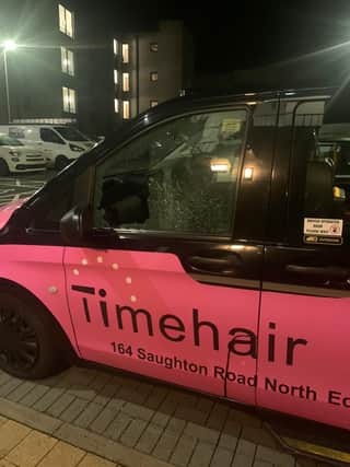 The window of Thomas Kerr's taxi was smashed for the second time in 12 months