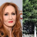 Frustrated Edinburgh parents took aim at JK Rowling’s hedge trimming works that saw long queues of traffic during rush hour period

