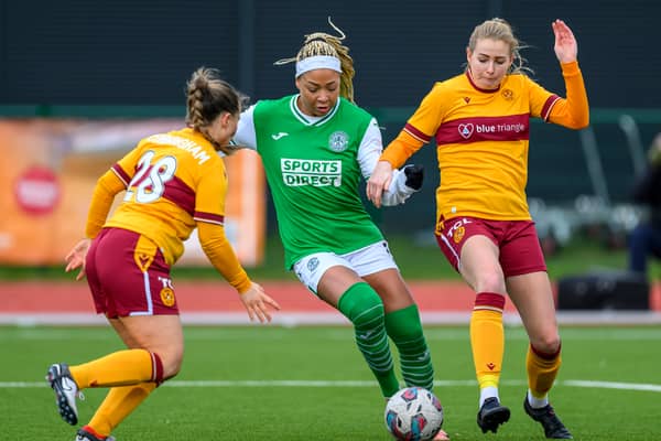 Jorian Baucom added another two goals to her tally against Motherwell. Credit: Malcolm Mackenzie
