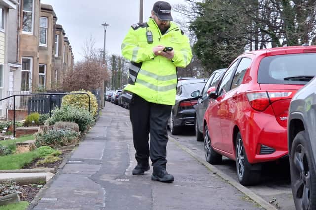 Parking attendants were enforcing the ban for the first time today in Edinburgh.