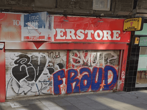 The former Tollcross Superstore lies vacant
