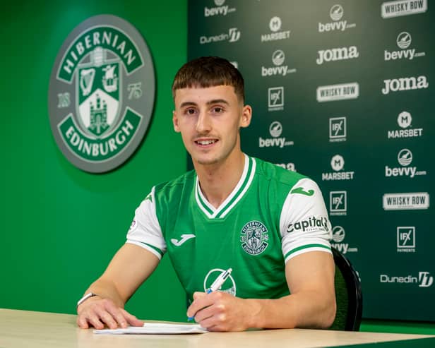 Owen Bevan has signed for Hibs on loan from Bournemouth (Pic: Alan Rennie - Hibernian Football Club)