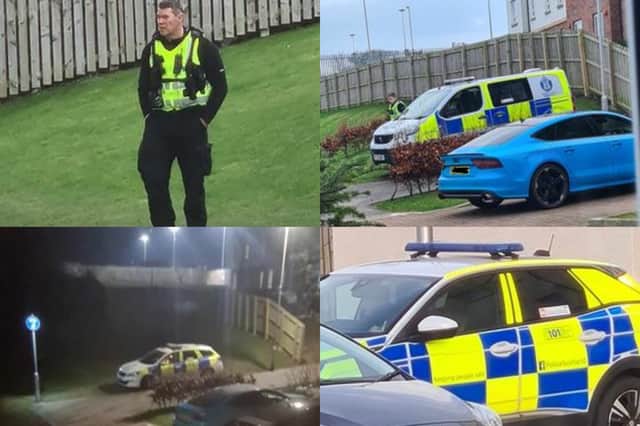 Police officers were spotted at Bonnybridge Drive on Thursday, February 1.