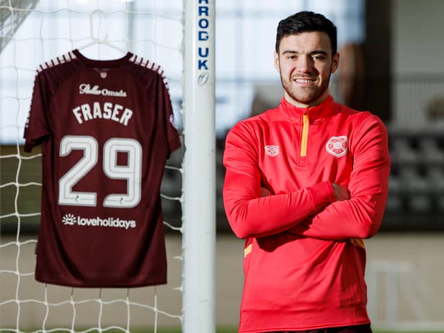 Scott Fraser has signed for Hearts on loan until the end of the season (Pic: SNS)