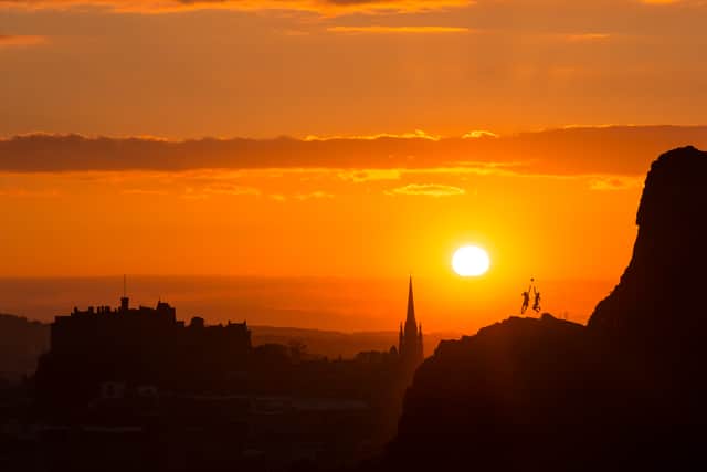 Tom's favourite of his images shows two young basketball players on Arthur's Seat