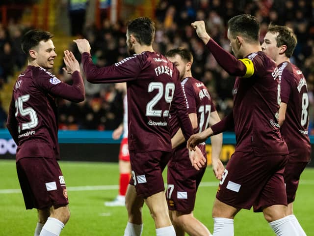 Hearts enjoyed a fine day in North Lanarkshire