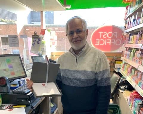 Muirhouse Postmaster Riaz Hussain, who is celebrating being in the job for 30 years.