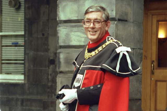 Norman Irons in his new ceremonial robes in November 1992. Picture: Jack Crombie/TSPL.
