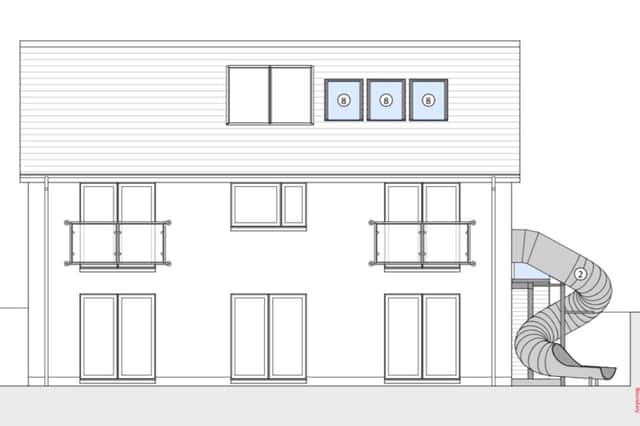 A couple have submitted plans to install a metal slide to their side of their Gullane home.