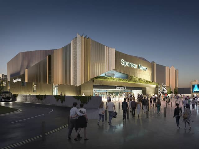 A new graphic rendering of the Edinburgh Park Arena exterior, with the full planning application now submitted to The City of Edinburgh Council.