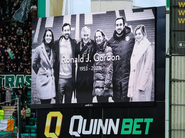 Hibs fans marked the first anniversary of the late chairman's passing at today's game.