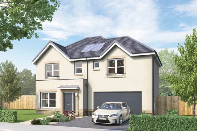 Avant Homes Scotland has started work on final phase of £60m Carnethy Heights development in Penicuik. CGI photo of the development's show home.