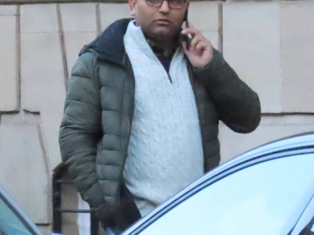 Rishi Bawa, 35, pictured outside Edinburgh Sheriff Court.