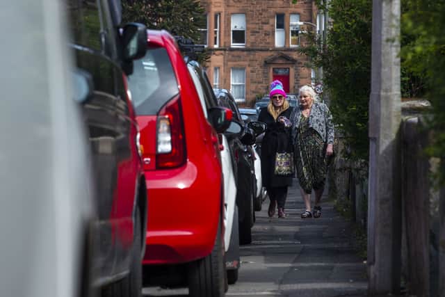 Before the ban, official identified 590 streets where pavement parking was a significant issue.  Picture: Lisa Ferguson