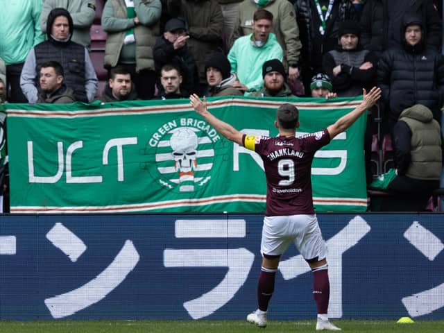 Shankland found the winner against Celtic for Hearts