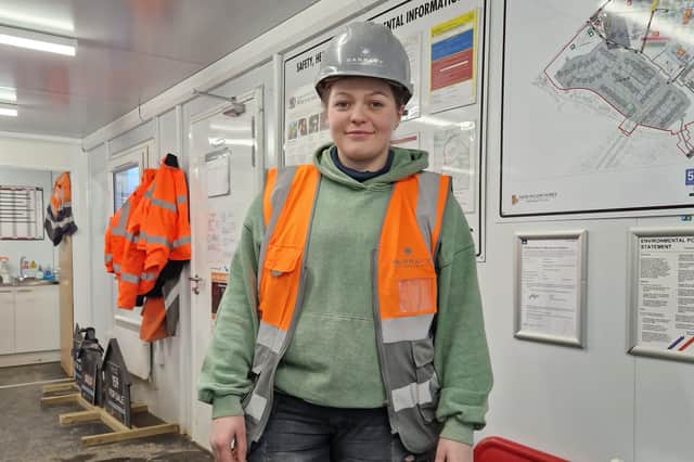 Trainee tradeswoman Jessica St Clair Gunn is currently studying on the Barratt Developments’ four-year apprenticeship scheme.