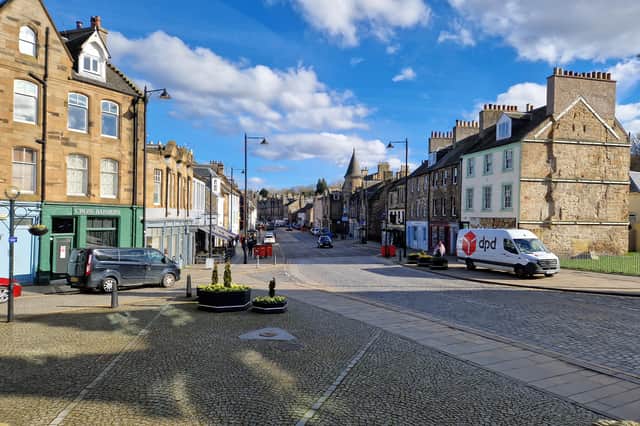 Linlithgow's High Street, which is full of great independent shops, bars and cafes.