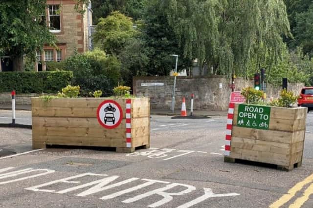 The planters in Braid Road would disappear if the option backed by residents is adopted.