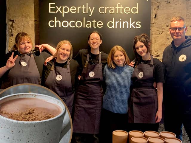 Hot chocolate cafe chain Knoops, opened its doors on Victoria Street, Edinburgh today