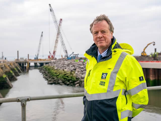 Scottish Secretary Alister Jack during his visit to the Port of Leith, part of Forth Green Freeports, to hear about the freeport's economic development plans, and meet staff and apprentices. Picture: Jane Barlow/PA Media