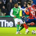 Myziane Maolida, seen competing for the ball with Nicolas Raskin and John Souttar the last time Rangers visited Easter Road, could be key to the home team's chances tomorrow.
