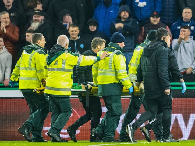 Boyle was stretchered off just before half-time and taken straight to hospital. 