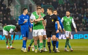 The Hibs star was involved in the Rangers cup clash