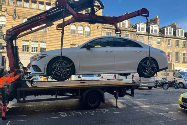 Car lifted on George Street to be impounded for blue badge fraud