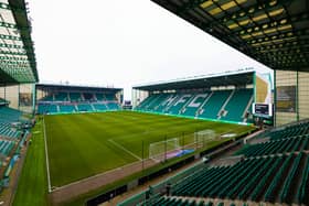 A view from the away section at Easter Road. 
