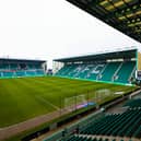 A view from the away section at Easter Road. 