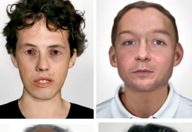 Four artist impressions featured on BBC Crimewatch to help identify the deceased 