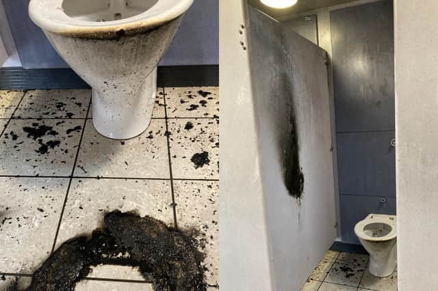 Vandals set fire to Tranent public toilets on Monday, March 12.