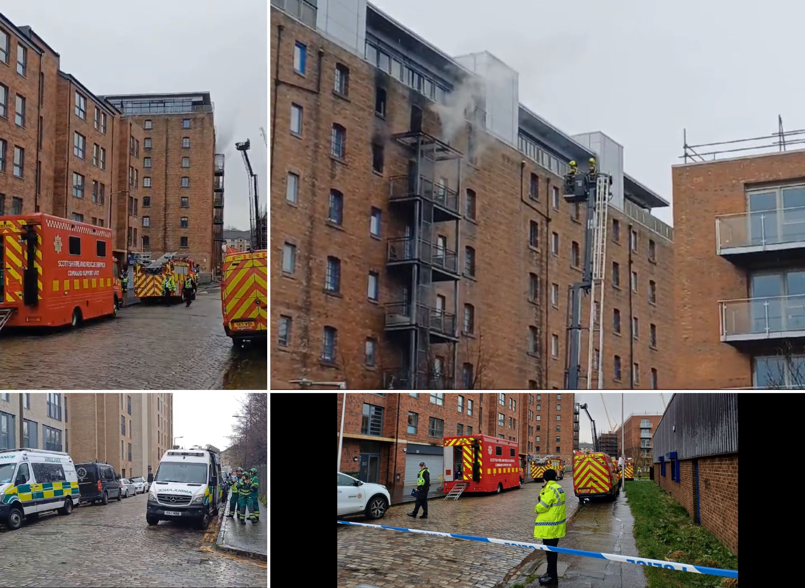 Watch as fire fighters continue to tackle blaze that saw 100 Bonnington ...