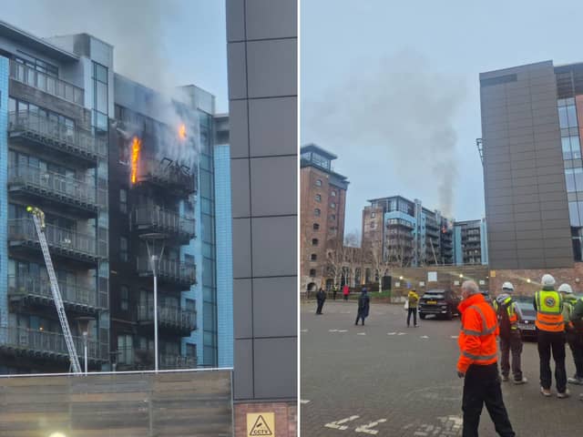 The fire broke out at a block of flats in Breadalbane Street, Edinburgh  shortly after 4am today
