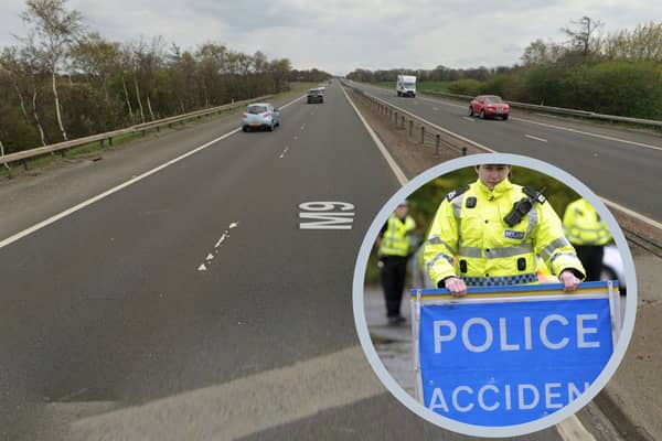The crash was first reported at around 2.30pm on Friday, March 15, with the east carriageway of the M9 between Philpstoun and Winchburgh closed to traffic.