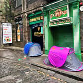 St Patrick's Day revellers have come prepared as they camped outside Dropkick Murphys to try and beat the queues. 