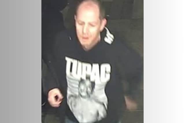  Police would like to speak with this man in connection with a robbery at St Cuthbert’s graveyard in February 2023