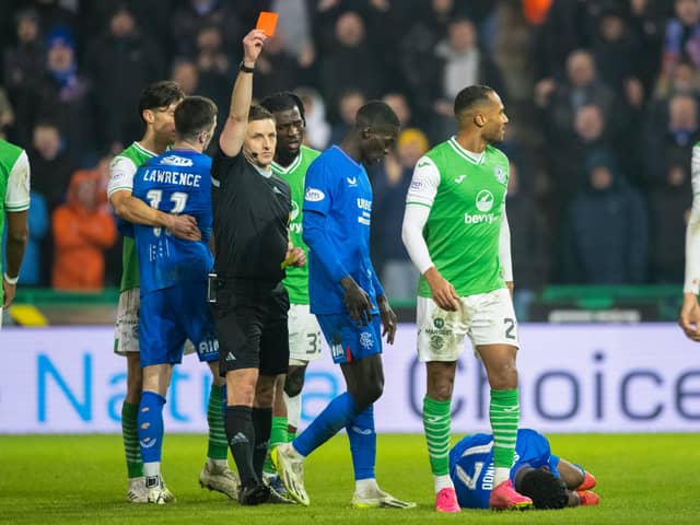 John Lundstram opened up the scoring after following in James Tavernier's missed penalty. A second from Fabio Silva sandwiched Hibs' double red card nightmare. (Hibs 0-2 Rangers)