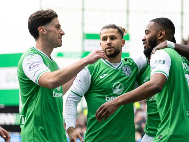 Newell (left) hopes Hibs can celebrate a top-six finish - and beyond - with back-to-back wins.