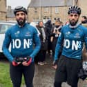 Reehan and Abdul Rahman Ali pictured before setting off from Bonnyrigg on April 1 for the Pedal 2 Hajj campaign to raise funds for the people of Gaza. 