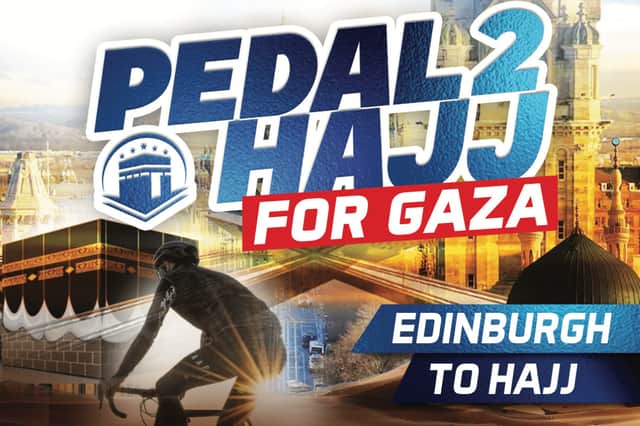 The promotional poster for the Pedal 2 Hajj fundraiser. All photos supplied by the World Care Foundation.