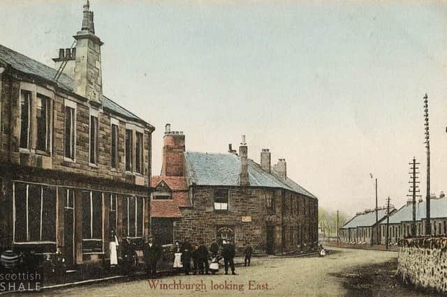 The Star And Garter occupied a prominent site in Winchburgh Main Street until its demolition in the 1990s. Copyright, The Scottish Shale Collection.