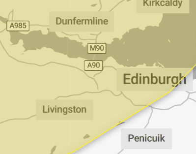 Weather warnings have been issued for Edinburgh