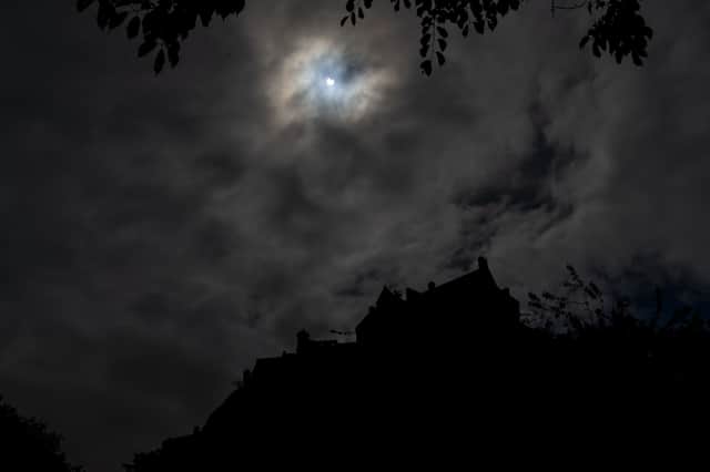 Hopefully the cloud doesn't get in the way as it did here in June, 2021 above Edinburgh Castle. Photo by Lisa Ferguson.