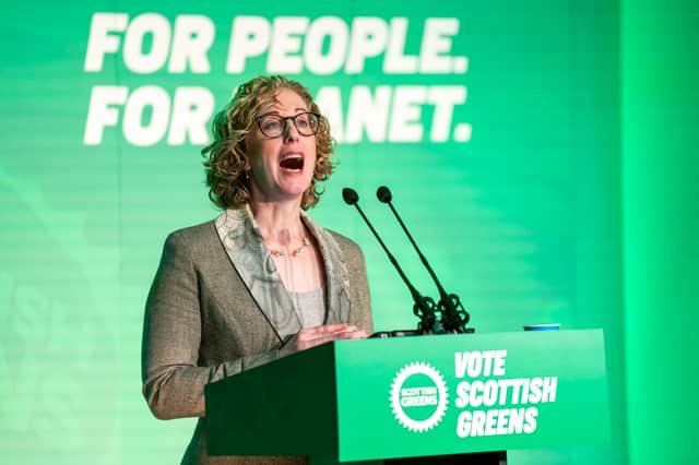 Scottish Green Party co-leader Lorna Slater speaks during the Scottish Green Party spring conference at Napier University's Craiglockhart Campus.  Picture:  Jane Barlow/PA Wire.