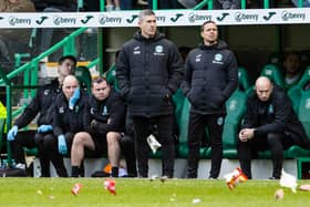 Grim viewing for the Hibs bench as defeat plunges them further into cricis.